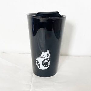 Tumbler Star Wars Black Ceramic Travel Coffee Mug/Cup BB-8 Droid EUC